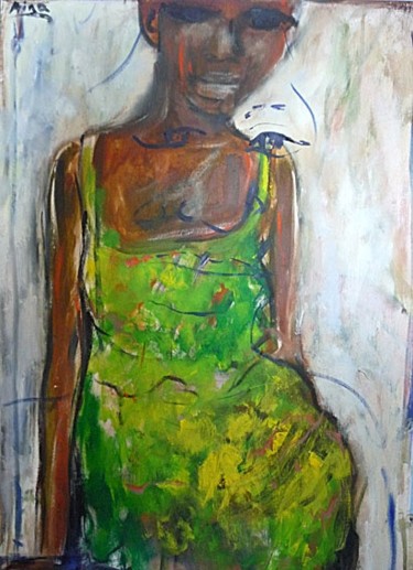 Painting titled "Coming" by Aina Ciceniene, Original Artwork, Oil