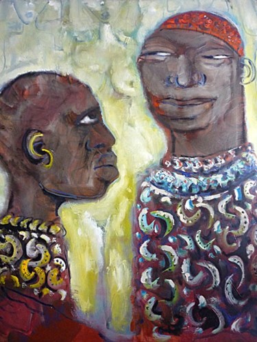 Painting titled "Conversation" by Aina Ciceniene, Original Artwork