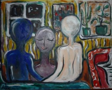 Painting titled "Searching for Pleas…" by Aina Ciceniene, Original Artwork, Oil