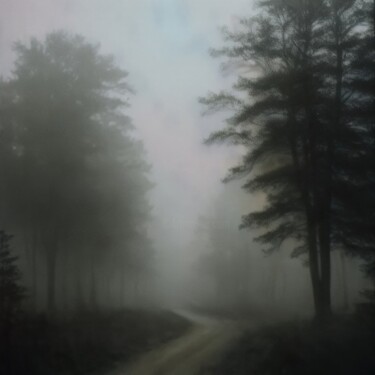 Digital Arts titled "Foggy monochrome la…" by Ainaliora, Original Artwork, AI generated image