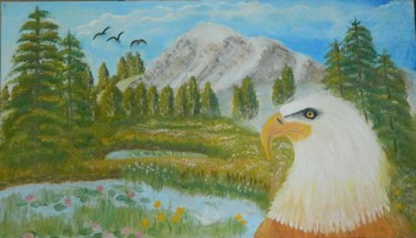 Peinture intitulée "хозяин леса и гор" par Anatolii Prokhorov, Œuvre d'art originale, Acrylique