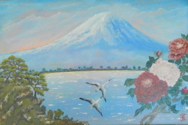 Painting titled "Гора Фудзияма - сим…" by Anatolii Prokhorov, Original Artwork, Oil