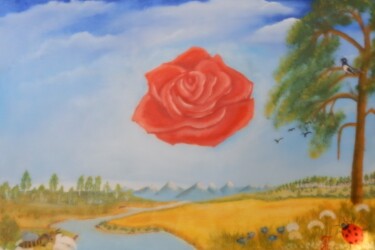 Painting titled "роза мира" by Anatolii Prokhorov, Original Artwork, Oil