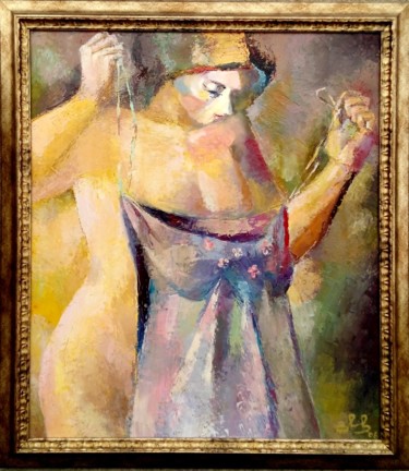 Painting titled "Обнаженная / NIU" by Giorgi Chachanidze, Original Artwork