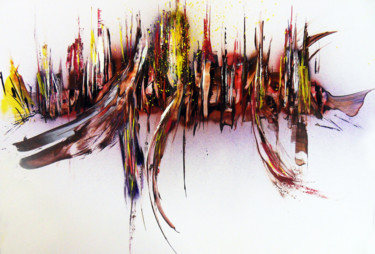 Malarstwo zatytułowany „Abstrait Bombes aer…” autorstwa Airgone, Oryginalna praca, Farba w spray'u