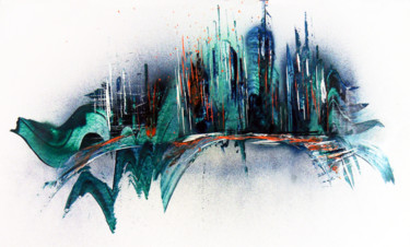 Pittura intitolato "Abstrait Bombes aer…" da Airgone, Opera d'arte originale, Acrilico