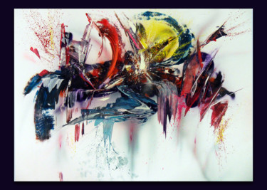 Painting titled "Tableau abstrait bo…" by Airgone, Original Artwork, Acrylic