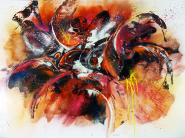 Painting titled "Tableau abstrait bo…" by Airgone, Original Artwork, Acrylic