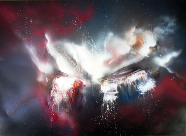 Peinture intitulée "Bang !" par Airgone, Œuvre d'art originale, Bombe aérosol Monté sur Autre panneau rigide