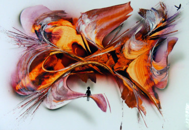 Картина под названием "Subsconscient - Bom…" - Airgone, Подлинное произведение искусства, Рисунок распылителем краски