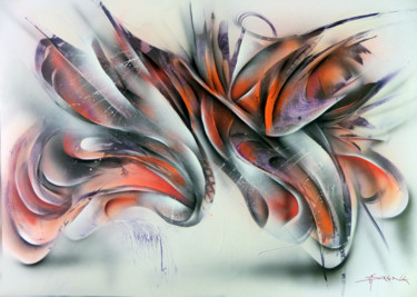 Картина под названием "" Nevroz 1 " Bombes…" - Airgone, Подлинное произведение искусства, Рисунок распылителем краски