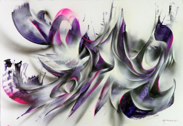 Painting titled "- MINUIT - Aerosols…" by Airgone, Original Artwork, Spray paint