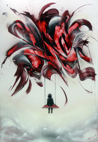 Painting titled "Rêve lucide - Bombe…" by Airgone, Original Artwork, Spray paint