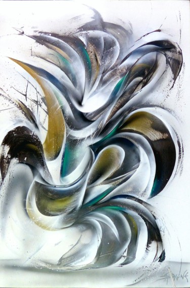 Malarstwo zatytułowany „Tableau aerosols gr…” autorstwa Airgone, Oryginalna praca, Farba w spray'u Zamontowany na Panel drew…