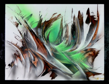 Картина под названием "tableau art abstrai…" - Airgone, Подлинное произведение искусства, Рисунок распылителем краски Устано…
