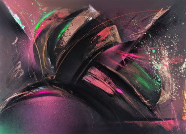Картина под названием ""Envol" - Airgone" - Airgone, Подлинное произведение искусства, Рисунок распылителем краски