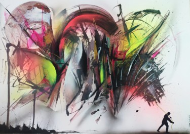 Schilderij getiteld "Peinture abstraite…" door Airgone, Origineel Kunstwerk, Graffiti