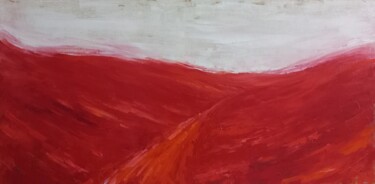 Pittura intitolato "Красный пейзаж" da Airin Daf, Opera d'arte originale, Olio