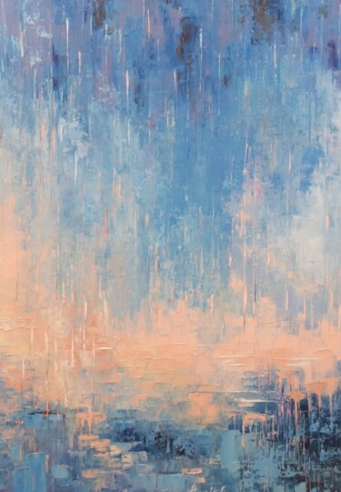 Pittura intitolato "Утренний туман" da Airin Daf, Opera d'arte originale, Olio