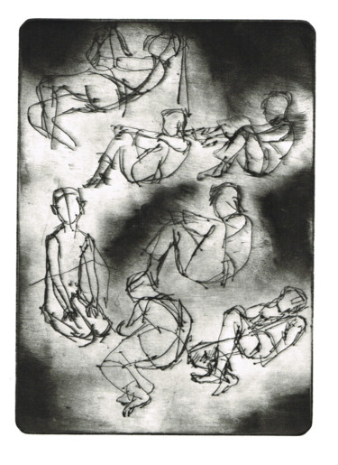 Incisioni, stampe intitolato "YOUNG BOY, study, l…" da Zoja Trofimiuk, Opera d'arte originale, incisione