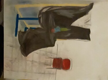 Dessin intitulée "Objets d'intérieur 2" par Aïssétou Sako, Œuvre d'art originale, Pastel