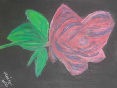 Peinture intitulée "Rose 2" par Aïssétou Sako, Œuvre d'art originale, Pastel