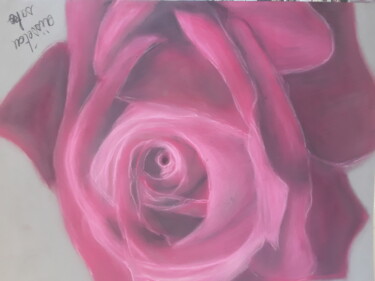 Dessin intitulée "Rose" par Aïssétou Sako, Œuvre d'art originale, Pastel
