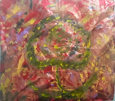 Textilkunst mit dem Titel "Bonbon" von Aïssétou Sako, Original-Kunstwerk, Acryl