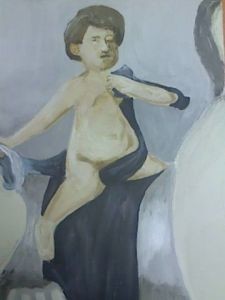 Картина под названием "L'enfant élu" - Aïssétou Sako, Подлинное произведение искусства, Акрил