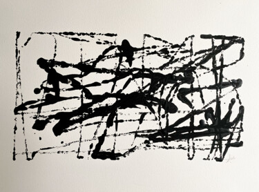 Pintura intitulada "Líneas temporales 10" por Aitor Angulo, Obras de arte originais, Acrílico