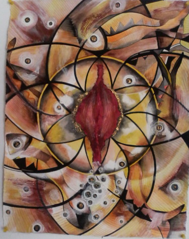 Pintura titulada "fishes" por Aiu, Obra de arte original, Tinta