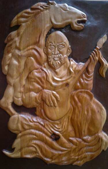 Sculpture titled "Мелос  номада" by Kalibek Ishpekbai Uly Ainazharov, Original Artwork, Wood