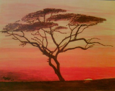 Pintura titulada "Acácia africana - 1" por Ajorge, Obra de arte original