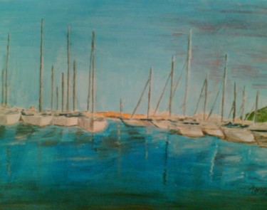 Pintura titulada "Marina recreio do P…" por Ajorge, Obra de arte original