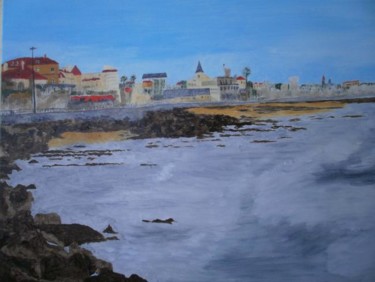 Картина под названием "Vista da praia do T…" - Ajorge, Подлинное произведение искусства, Масло