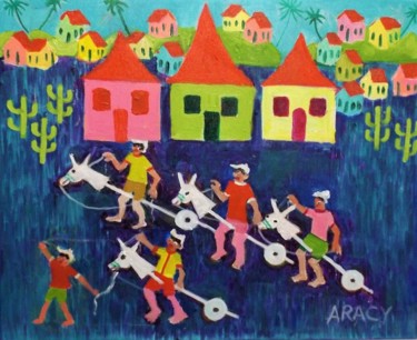 Pintura intitulada "aracy-tema-brincade…" por Ajur Sp Artes, Obras de arte originais