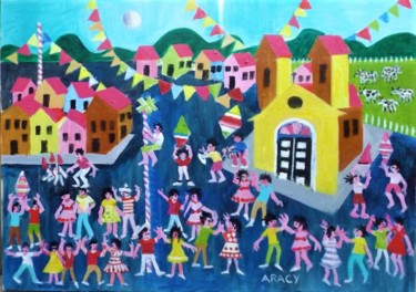 Pintura intitulada "aracy-festa-junina-…" por Ajur Sp Artes, Obras de arte originais