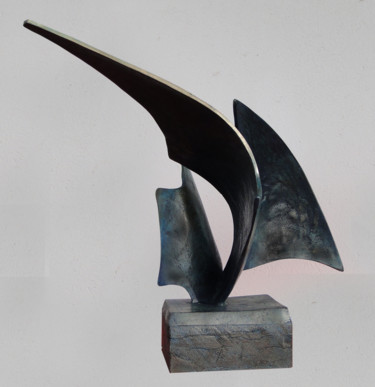 Sculpture titled ""Tramontana"" by Aramis Justiz Perera, Original Artwork, Metals