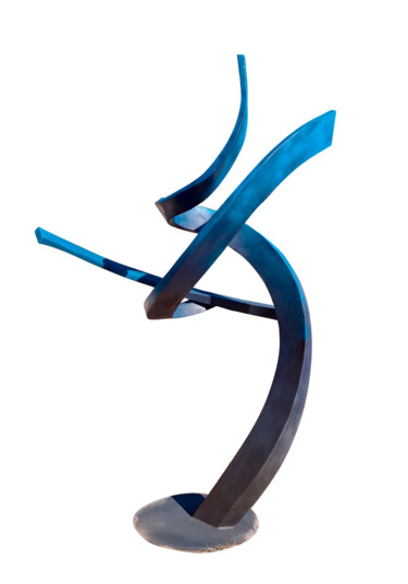 Skulptur mit dem Titel "Tornado" von Aramis Justiz Perera, Original-Kunstwerk, Metalle