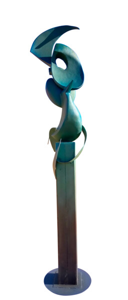 Skulptur mit dem Titel "Aves Enamoradas" von Aramis Justiz Perera, Original-Kunstwerk, Metalle