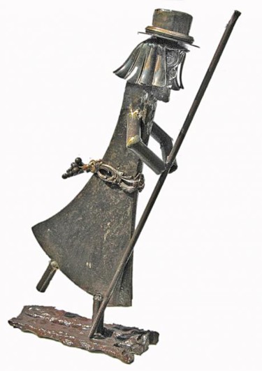 Sculpture intitulée "folcoche" par Albert Jacqueline Visage, Œuvre d'art originale, Métaux