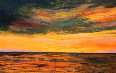 Painting titled "The dusk of Indian…" by Ajw, Original Artwork, Acrylic