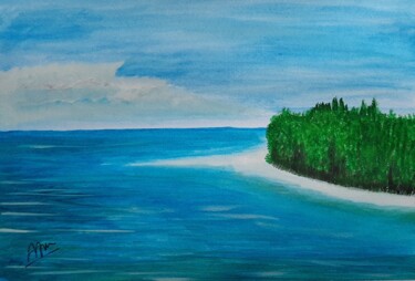 Painting titled "somewhere in Indone…" by Ajw, Original Artwork, Watercolor