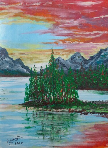 Painting titled "Canada" by Ajw, Original Artwork, Acrylic
