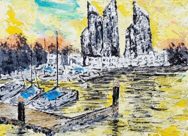 Painting titled "Singapore's Keppel…" by Ajw, Original Artwork, Acrylic