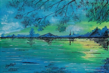 Painting titled "Silent and calm" by Ajw, Original Artwork, Acrylic