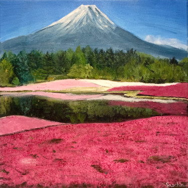 Painting titled "Fuji" by Aliaksandra Gärtner, Original Artwork, Acrylic