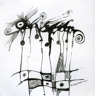 Dessin intitulée "blank-elders-of-our…" par Akachukwu Akabeks Chukwuemeka, Œuvre d'art originale, Encre