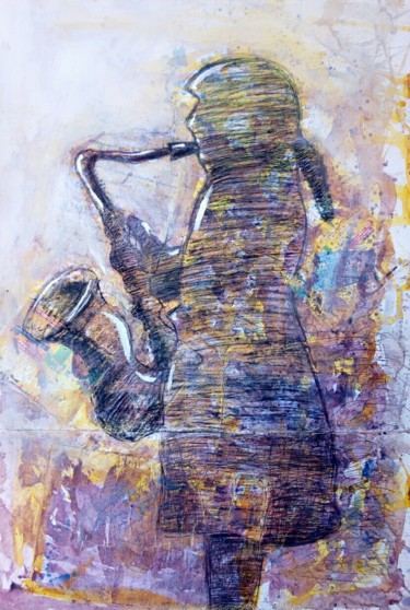 Peinture intitulée "Mélodies" par Charly Martial Akaffou, Œuvre d'art originale