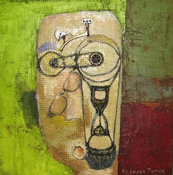 Painting titled "Surprised" by Timur Akanaev, Original Artwork